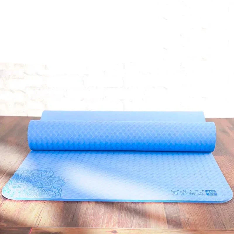 Anti-Slip TPE Yoga Mat with Sling and Carry Strap-1
